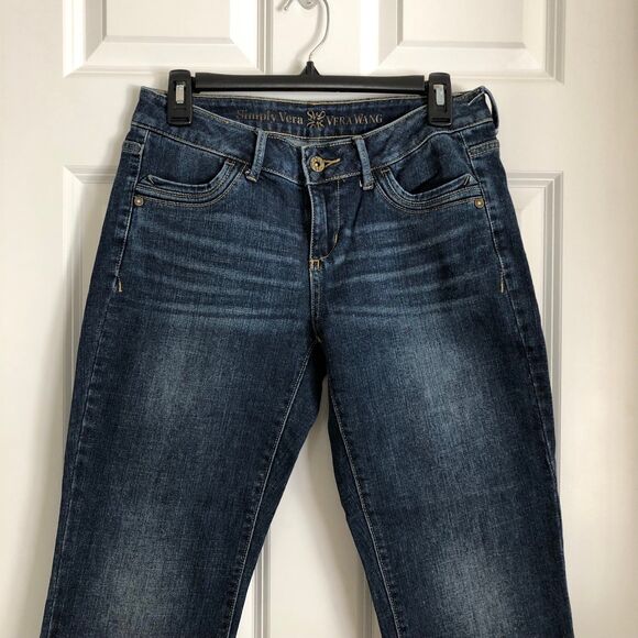 Jeans Simply Vera Straight Leg, Women's Size 6 Demin Dark Wash Blue Casual - Picture 6 of 9